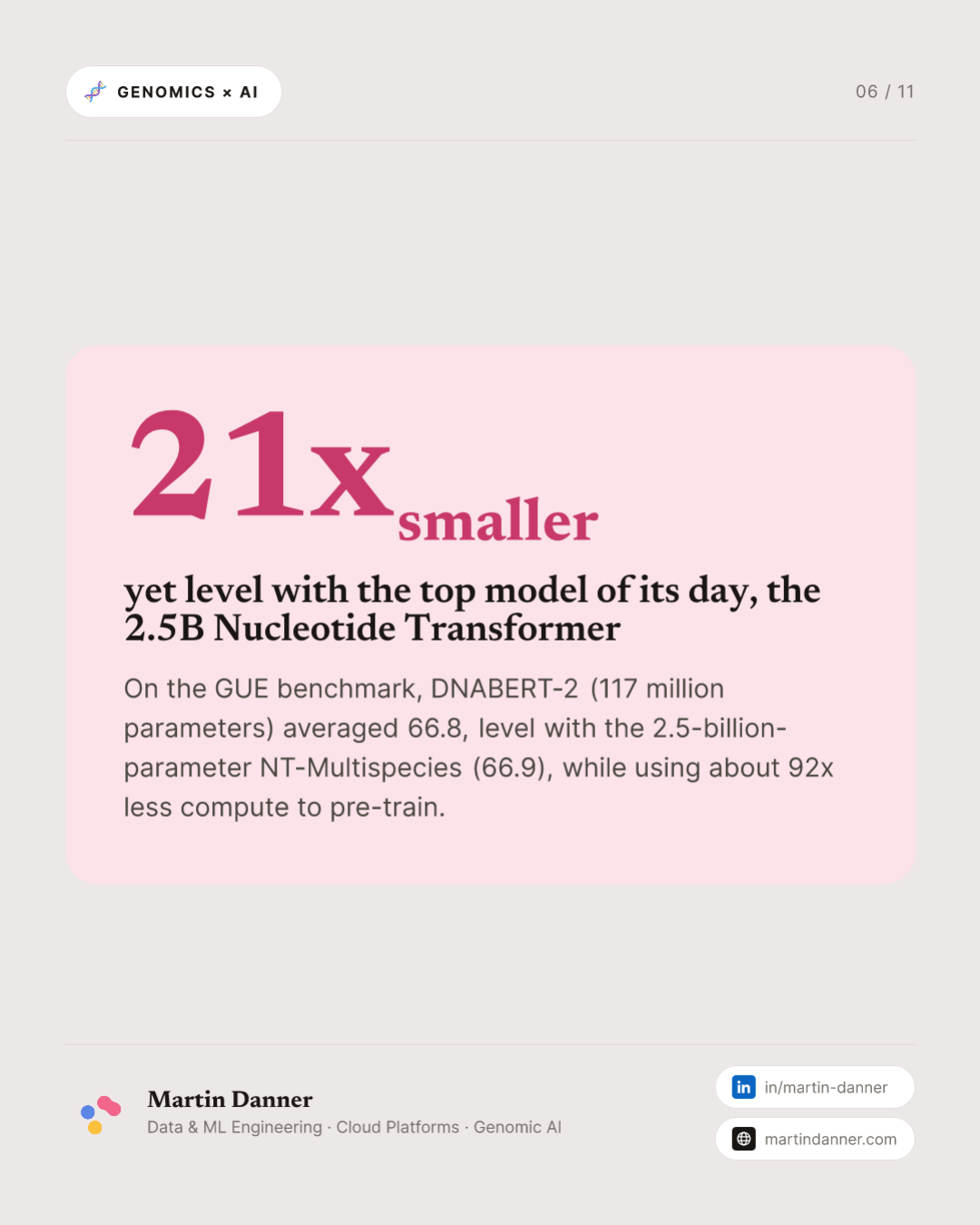 DNABERT-2: smaller, faster, and a benchmark to prove it — 6 / 11