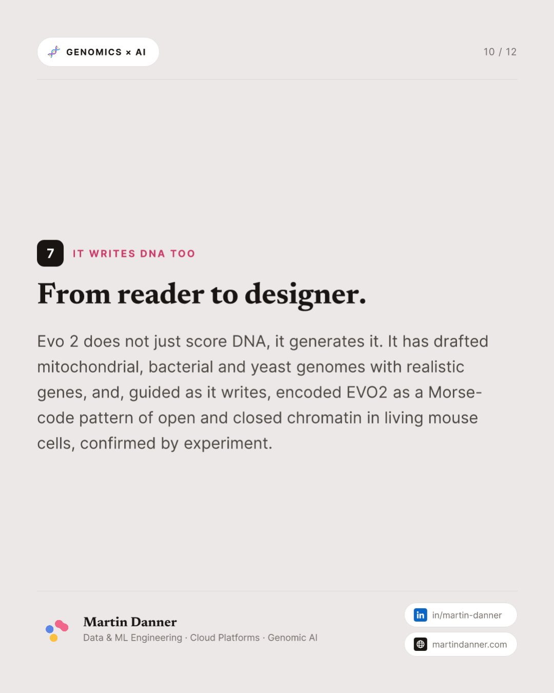 Evo 2: a language model for the genome — 10 / 12