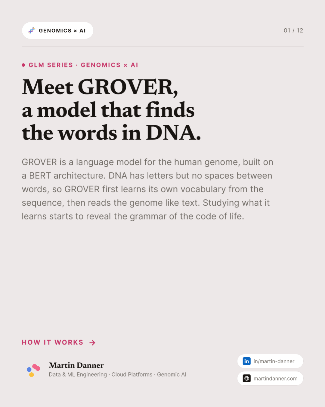 GROVER: a model that finds the words in DNA — 1 / 12